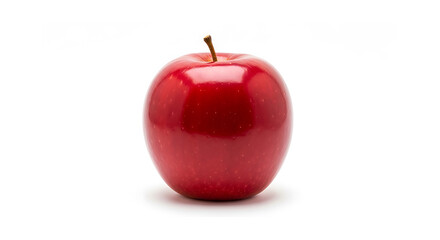 A single red apple isolated on white background