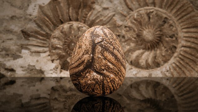 Amonite mineral showcasing intricate patterns, rich in natural beauty and geological history