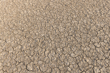 Cracked and dry soil,Texture of the dried earth with clay and sand, close-up or Brown dry soil or cracked ground texture background.