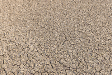 Cracked and dry soil,Texture of the dried earth with clay and sand, close-up or Brown dry soil or cracked ground texture background.