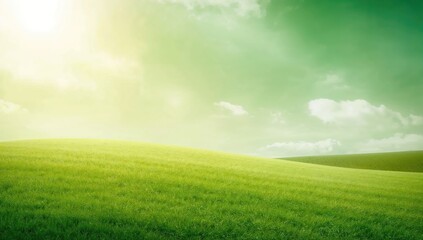 Fototapeta premium Vibrant green backdrop, lush grass providing a natural setting for graphic designs