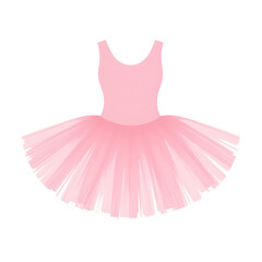 Pink ballet tutu design on white backdrop, elegance and grace
