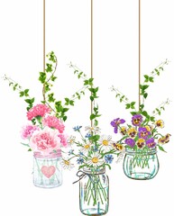 Modern Floral Illustration T-shirt Design