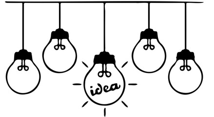 light bulbs on a white background vector