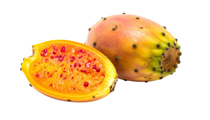  Two Prickly Pear Fruit Variations – isolated on transparent background