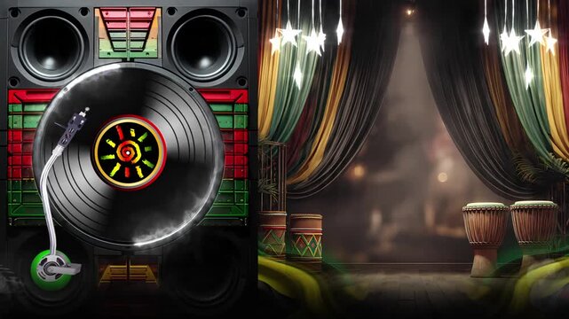 Video Estilo Disco Vinil, Clube De Reggae, Flyer Para Vibes, Festas, Eventos E Radiolas