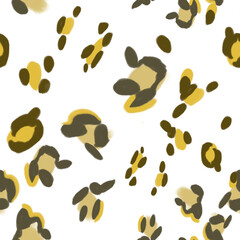seamless background with leopard dots. 