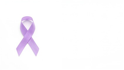 Background with purple ribbons for awareness of Alzheimer's, pancreatic cancer, epilepsy, and Hodgkin's lymphoma, with space for text