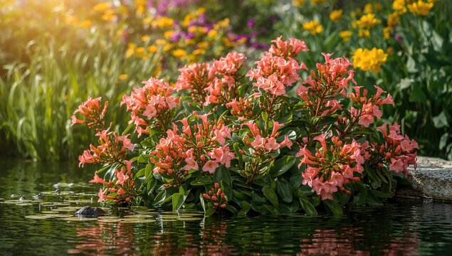 Crown of thorns flowers, Euphorbia milli plant, risk of skin irritation