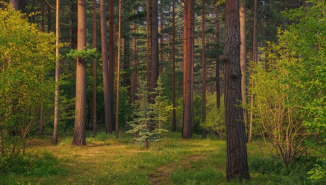Lush forest landscape during summer, potential for biodiversity preservation