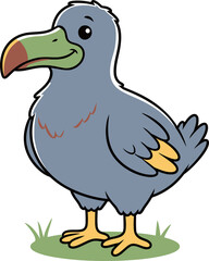 Cute Dodo Bird — Endemic Wildlife of Mauritius - Flat Vector Illustration