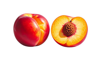  Two Nectarine Fruit Variations – isolated on transparent background