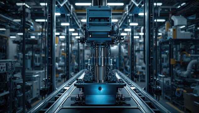 Robotic pneumatic piston system for automated compressed air manufacturing