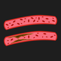 Blood clot illustration art sign icon design vector