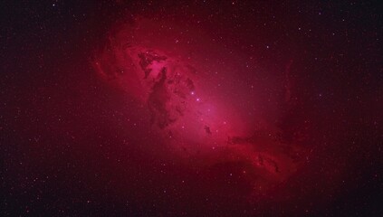 Fototapeta premium Crimson backdrop amid the cosmos