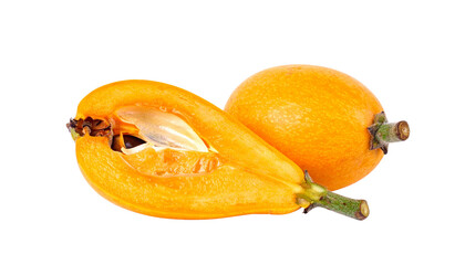 Two Loquat Fruit Variations – isolated on transparent background