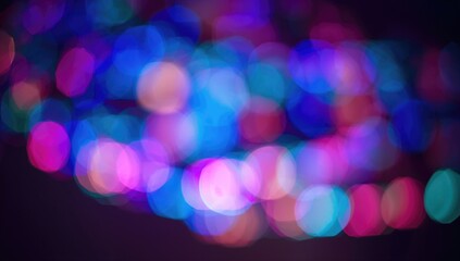 Bokeh effect featuring colorful lights, ideal for editorial header background