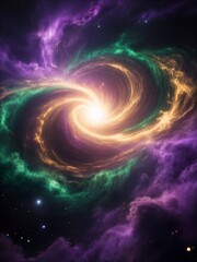 Obraz premium An ultra-detailed, awe-inspiring photograph of a massive, glowing celestial vortex