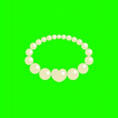 a beatifully pearls necklace or bracelet vector illustration