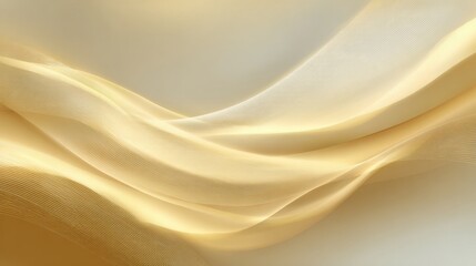 Obraz premium Silky fabric flows gracefully in soft golden hues, creating a sense of calm and elegance. The delicate texture catches light beautifully, enhancing its luxurious appearance.