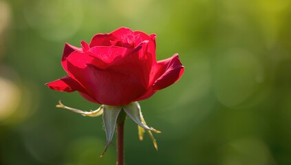 Obraz premium A stunning red rose bloom