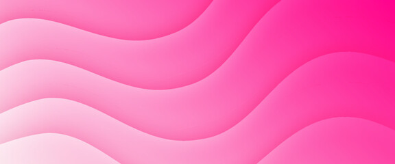 Overlapping pink business wave banner. flat pink gradient. wavy background