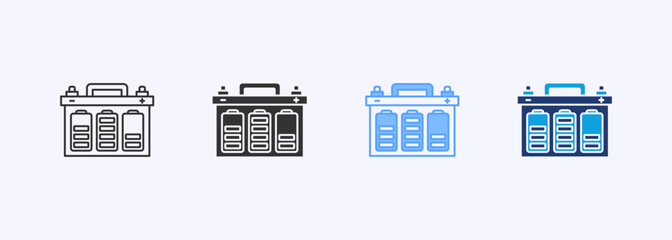 Battery Icon Set Multiple Style Collection