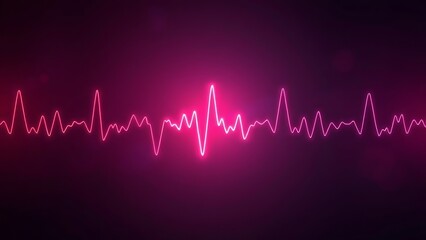 cardiac. An abstract visualization of a heartbeat rhythm with gradient lighting and an atmospheric glow. wellbeing guides, coaching materials, designed for coaching and self-improvement content.