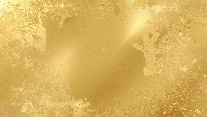 Luminous golden metallic sheet with abstract textured backdrop