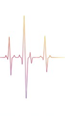A vibrant heartbeat line rises and falls, symbolizing life’s energy. The line transitions through shades of red and orange, evoking emotions of passion and vitality