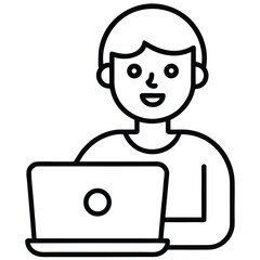 vector illustration of a boy with headphones
