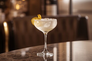 French 75 cocktail made with lemon-flavored hard seltzer instead of champagne