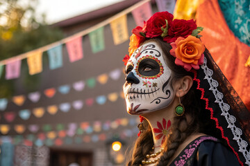 sugar skull makeup for Halloween 