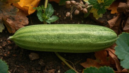 Obraz premium Home-grown organic cucumbers from the backyard