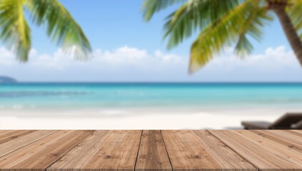Fototapeta premium Vacant summer holiday backdrop, ideal for promotional use,