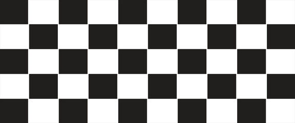Fototapeta premium Black and white checkered pattern, Checkerboard seamless pattern. vectors