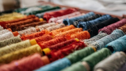 Fototapeta premium Various Colored Sewing Threads