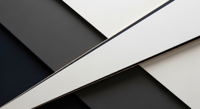 Sharp black and white geometric layers with strong contrast - stylish minimal background for branding presentations and bold headers