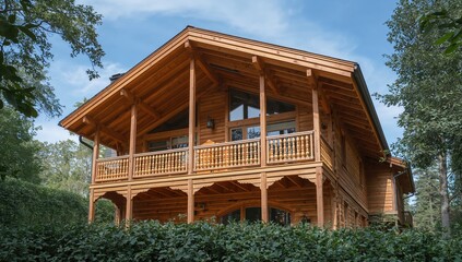 Fototapeta premium The Veranda of the Timber Dwelling