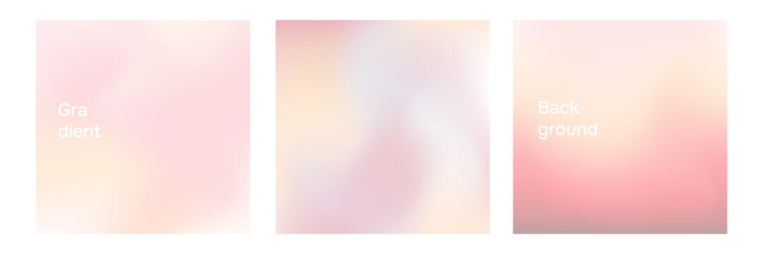 Warm pastel pink peach backdrop. Set of elegant background. Vector