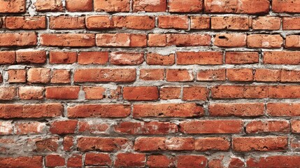 Fototapeta premium Warm reddish brown bricks create a textured backdrop that adds character to the space.