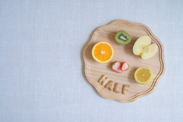 Colorful Fruit Halves for Baby Celebration, Japan