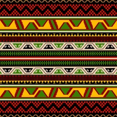 African ethnic tribal-inspired geometric pattern in vibrant yellow and orange tones. The design ethnic beautifully with a deep black background, ethnic a bold and eye-catching effect that adds visual