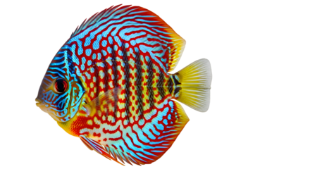 Colorful discus fish isolated