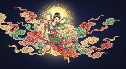 Dunhuang Flying Fairy Playing Music Picture
