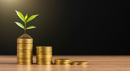 Professional financial investment growth strategy for wealth management, capital markets, and economic development with successful business and banking insights