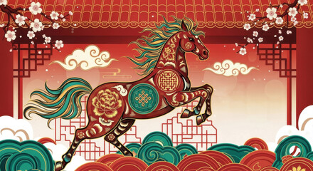 China-Chic Horse Gives Blessings