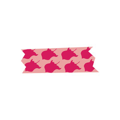Red washi tape with heart pattern, perfect for Valentine&rsquo;s crafts, journals, and gift wrapping projects.