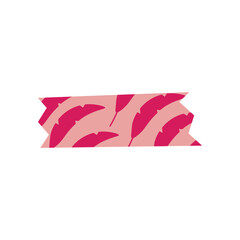 Modern pink washi tape vector with abstract pattern, great for digital scrapbooking and design layouts.