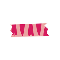 Pink washi tape vector with triangle pattern, perfect for journals, labels, and paper craft decorations.